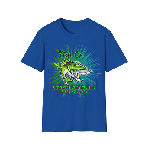 Leech Freak Fish On Unisex Softstyle T-Shirt